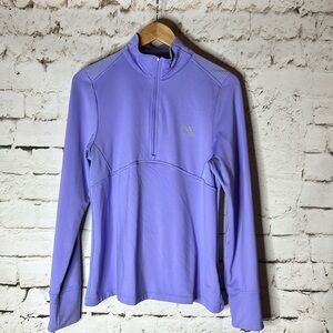 ADIDAS women’s purple quarter zip pullover L